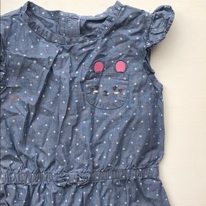 Gymboree polka dot jumper with mouse pocket